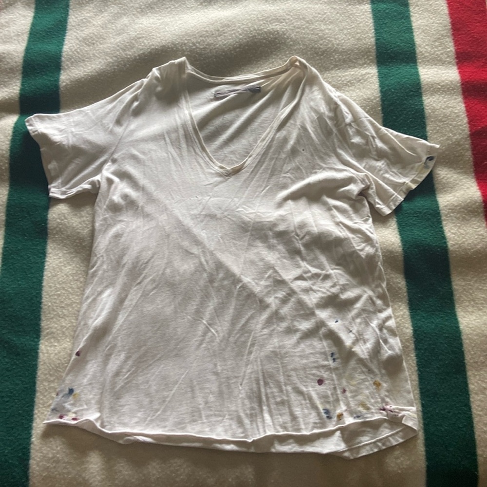 Raquel Allegra splatter paint t shirt size 3